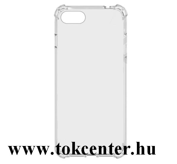 Apple iPhone 7 4.7 / Apple iPhone 8 4.7 Szilikon telefonvédő (közepesen ütésálló, műanyag hátlap, légpárnás sarok) ÁTLÁTSZÓ