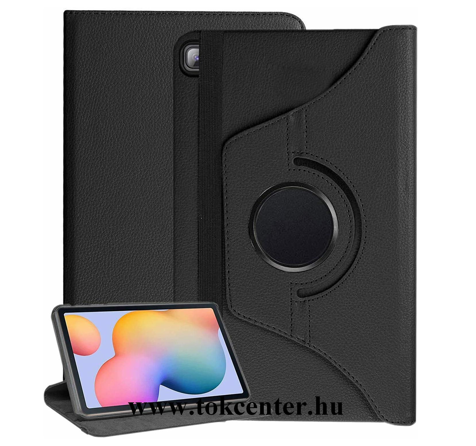 Samsung Galaxy Tab S6 Lite 10.4 LTE (SM-P615) / Tab S6 Lite 10.4 WIFI (SM-P610) Tok álló, bőr hatású (FLIP, asztali tartó funkció, 360°-ban forgatható) FEKETE