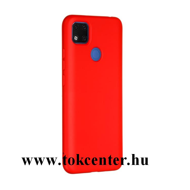 Xiaomi Redmi 9C Szilikon telefonvédő (matt) PIROS