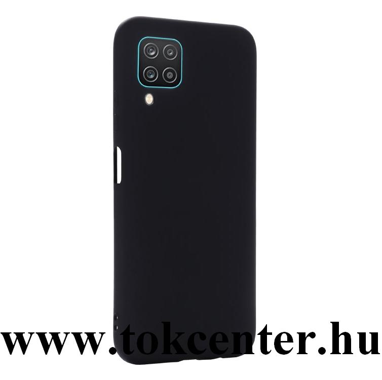 Samsung Galaxy A12 (SM-A125F) Szilikon telefonvédő (matt) FEKETE