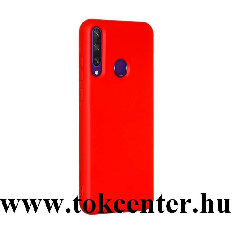 Huawei Y6p Szilikon telefonvédő (matt) PIROS