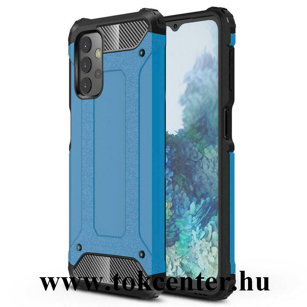 Samsung Galaxy A32 5G (SM-A326) Defender műanyag telefonvédő (közepesen ütésálló, légpárnás sarok, szilikon belső, fémhatás) VILÁGOSKÉK
