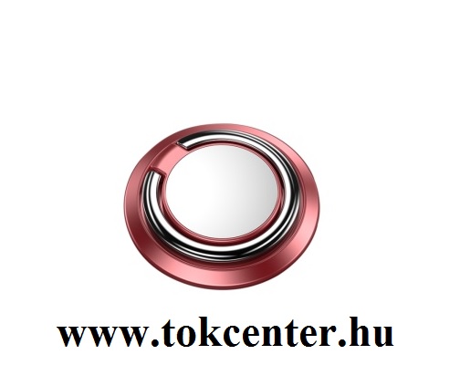 Telefontartó gyűrű (fém, ragasztható, telefon tartó, kitámasztó, 360°-ban forgatható) ROZÉARANY