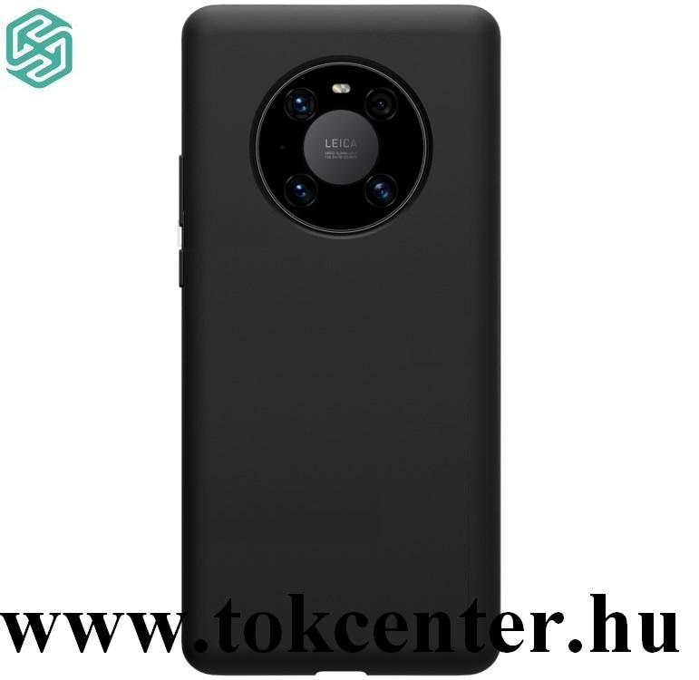 Huawei Mate 40 Pro NILLKIN FLEX PURE szilikon telefonvédő (ultravékony, környezetbarát, mikrofiber plüss belső, matt) FEKETE