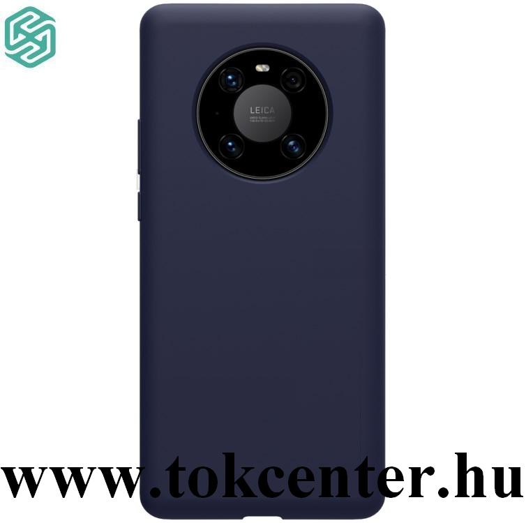 Huawei Mate 40 Pro NILLKIN FLEX PURE szilikon telefonvédő (ultravékony, környezetbarát, mikrofiber plüss belső, matt) SÖTÉTKÉK