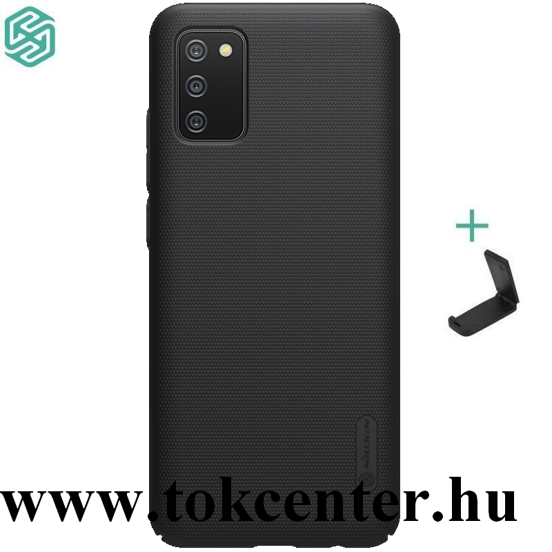 Samsung Galaxy A72 5G (SM-A726F) NILLKIN SUPER FROSTED műanyag telefonvédő (gumírozott, érdes felület + asztali tartó) FEKETE