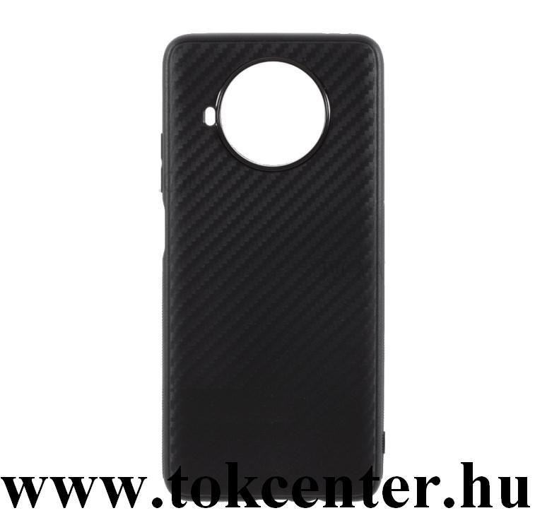 Xiaomi Mi 10T Lite 5G Szilikon telefonvédő (karbon minta) FEKETE