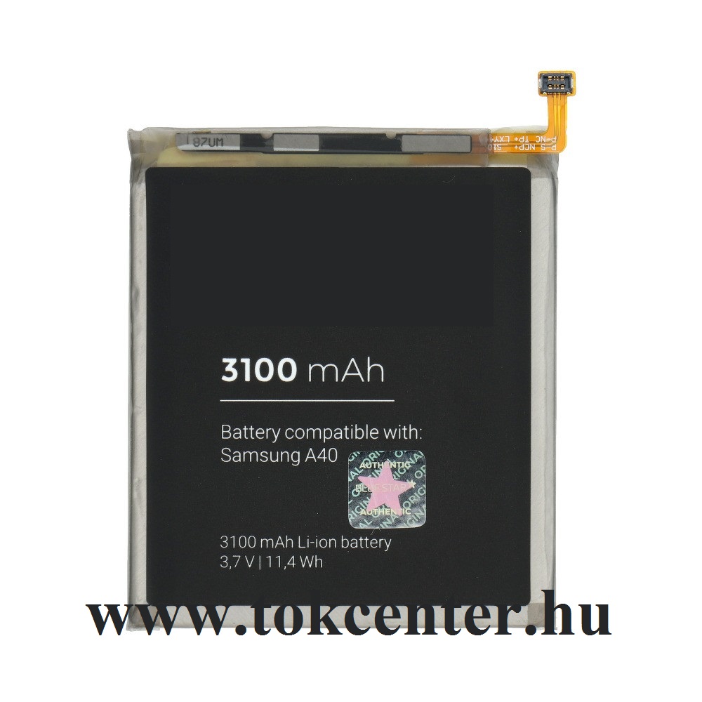 Samsung Galaxy A40 (SM-A405F) Akku 3100 mAh LI-ION (belső akku, beépítése szakértelmet igényel, EB-BA405ABE kompatibilis)