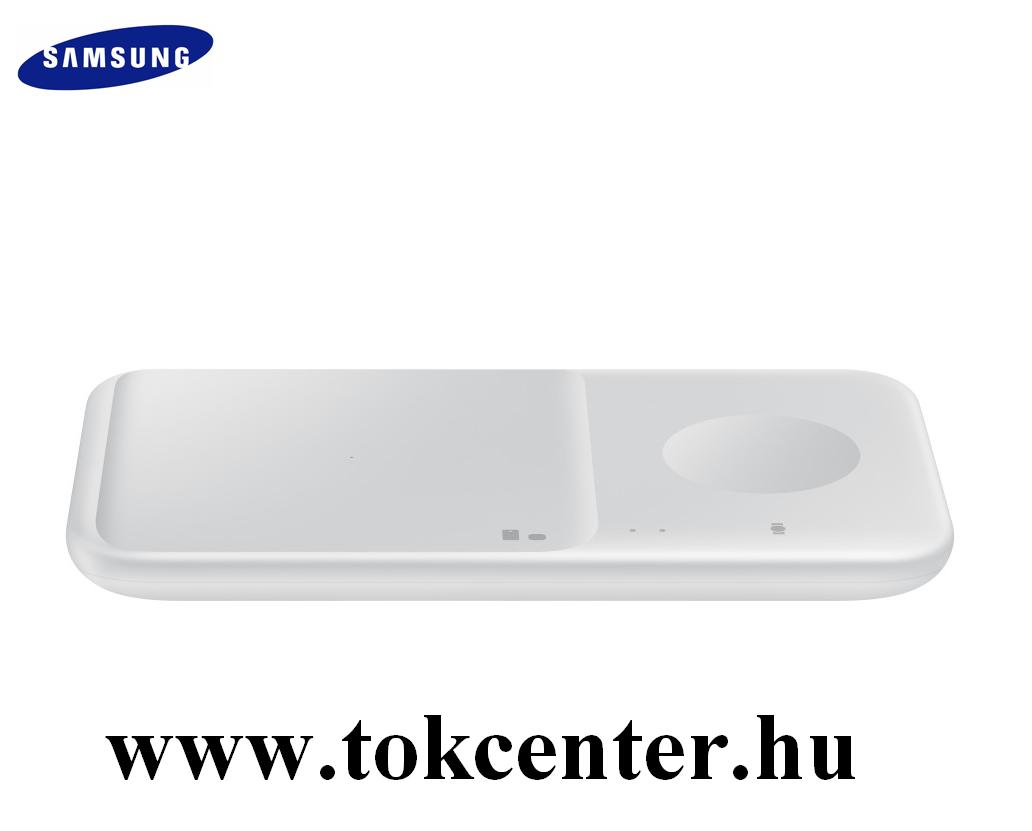 Hálózati töltő állomás (Type-C aljzat, dual vezeték nélküli töltés, QI Wireless, 9W, gyorstöltés támogatás) FEHÉR (EP-P4300BWEG)
