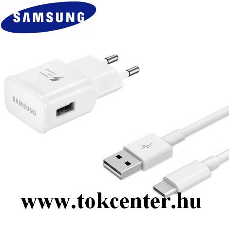 Hálózati töltő USB aljzat (5V / 2000mA + EP-DN930E Type-C kábel) FEHÉR (EP-TA12_EP_DN930)