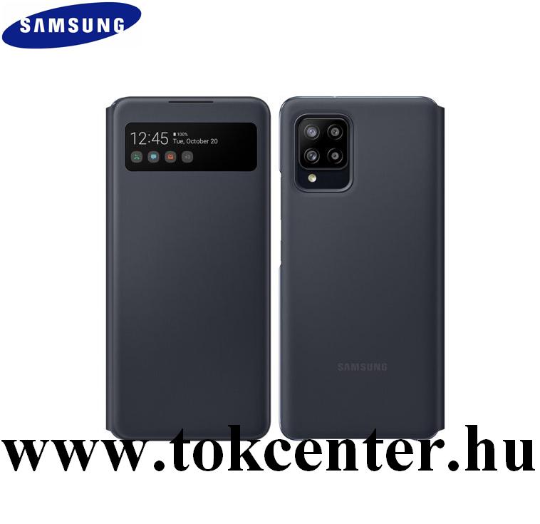 Samsung Galaxy A42 5G (SM-A425F) Tok álló (aktív flip, oldalra nyíló, hívószámkijelzés, Smart View Cover) FEKETE (EF-EA426PBEGEE)