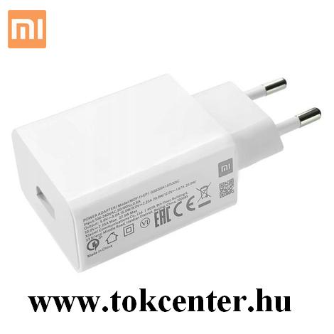 XIAOMI hálózati töltő USB aljzat (5V / 2000 mA, 33W, gyorstöltés támogatás) FEKETE (MDY-11-EZ)