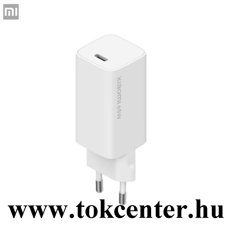 XIAOMI hálózati töltő USB aljzat (5V / 3000 mA, 65W, gyorstöltés támogatás) FEHÉR (BHR4499GL)