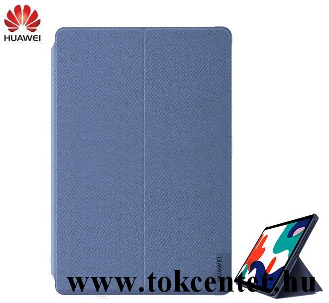 Huawei MatePad T10 / Matepad T10S Gyári Tok álló, bőr hatású (FLIP, oldalra nyíló, asztali tartó funkció) KÉK (96662503)