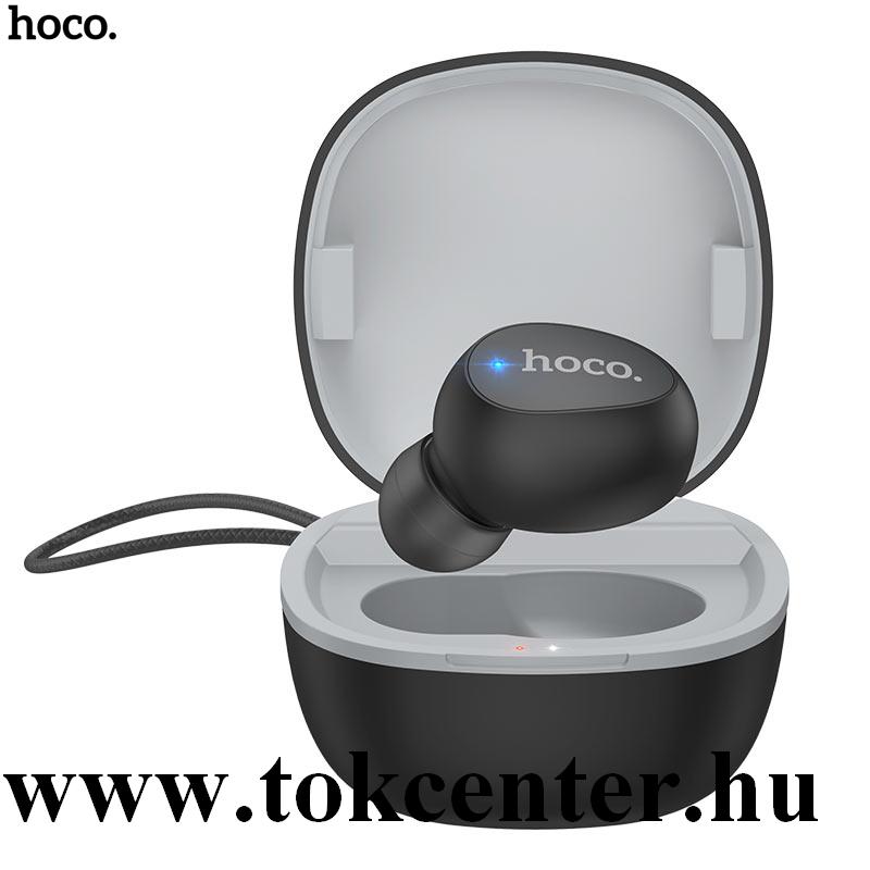 HOCO E50 MINI BLUETOOTH fülhallgató MONO (v5.0, TWS, mikrofon + töltőtok) FEKETE