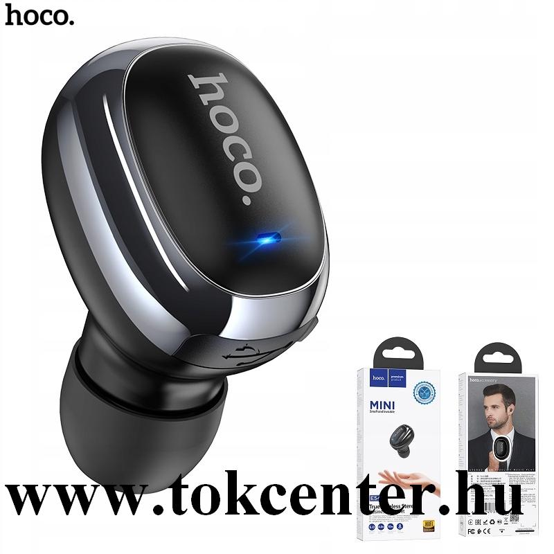 HOCO E54 MINI BLUETOOTH fülhallgató MONO (v5.0, TWS, mikrofon) FEKETE