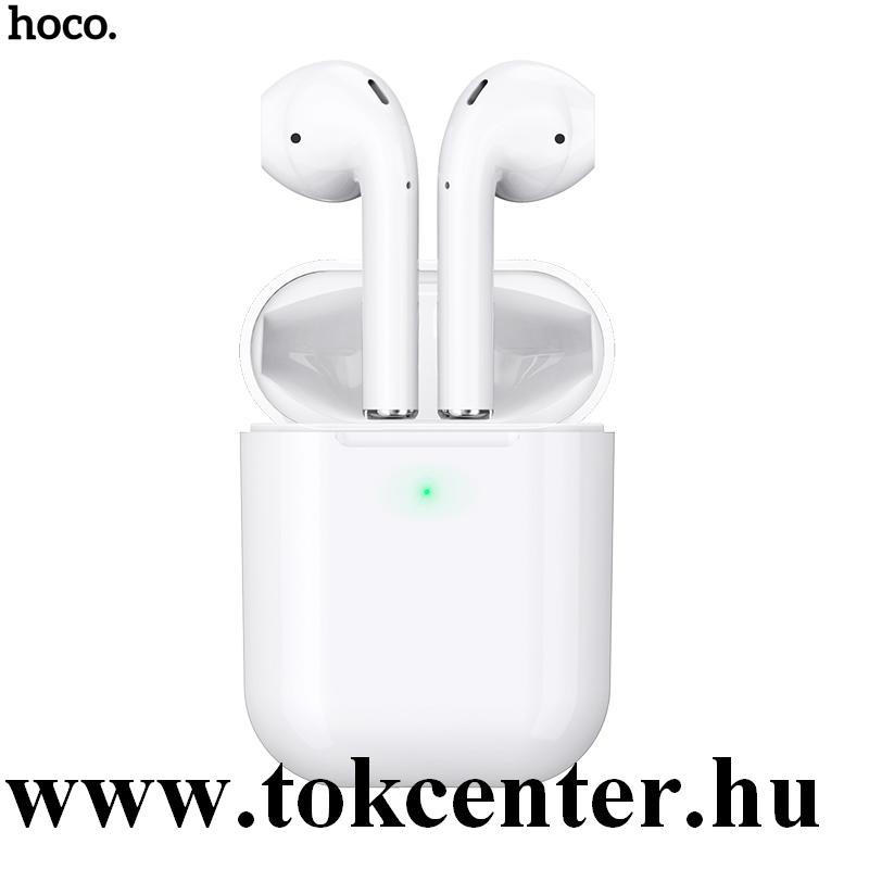 HOCO ES32 PLUS BLUETOOTH fülhallgató SZTEREO (v5.0, TWS, mikrofon, zenehallgatáshoz ajánlott + töltőtok) FEHÉR