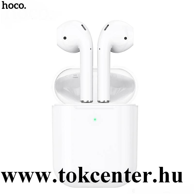 HOCO ES39 BLUETOOTH fülhallgató SZTEREO (v5.0, TWS, mikrofon, zenehallgatáshoz ajánlott + töltőtok) FEHÉR