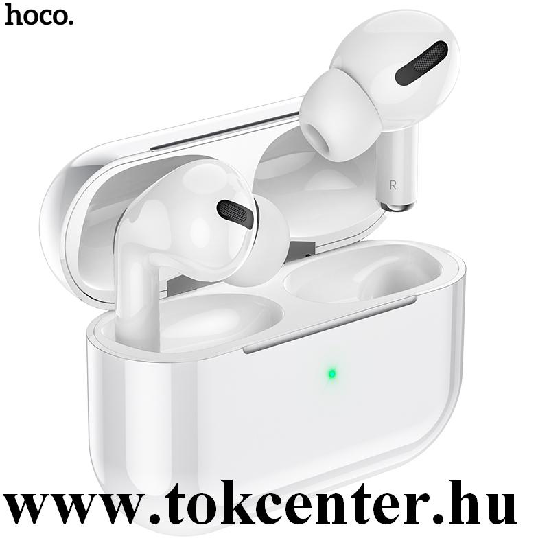 HOCO ES48 BLUETOOTH fülhallgató SZTEREO (v5.0, TWS, mikrofon, zenehallgatáshoz ajánlott + töltőtok) FEHÉR
