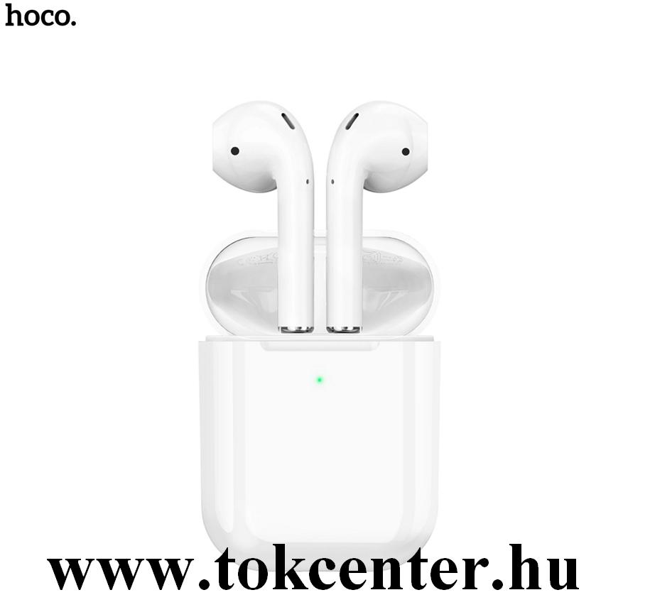 HOCO ES49 BLUETOOTH fülhallgató SZTEREO (v5.0, TWS, mikrofon, zenehallgatáshoz ajánlott, LED jelzés + töltőtok) FEHÉR