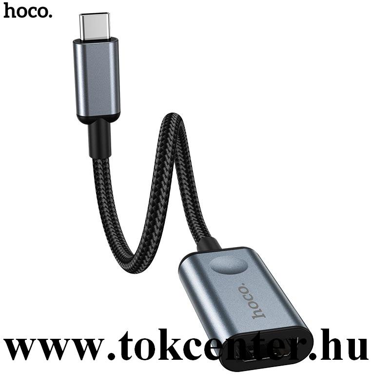 HOCO HB21 adatkábel (Type-C - HDMI, 4k minőség, 15 cm) SZÜRKE