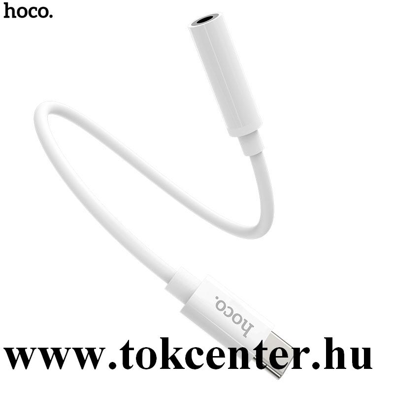 HOCO LS30 audió adapter (Type-C - 3.5mm jack aljzat) FEHÉR