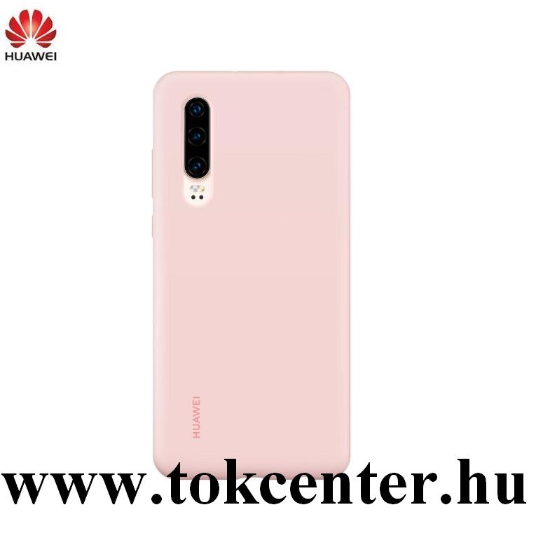 Huawei P30 Gyári Szilikon telefonvédő RÓZSASZÍN (51992846)