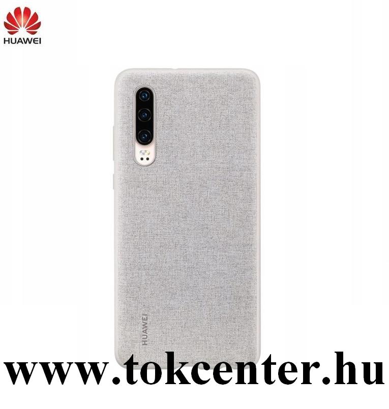Huawei P30 Gyári Műanyag telefonvédő (gumírozott) SZÜRKE (51992994)