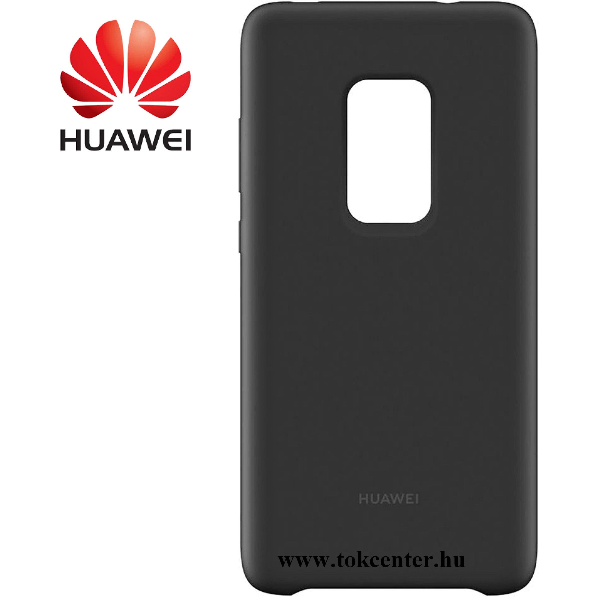 Huawei Mate 20 Gyári Szilikon telefonvédő (beépített fémlemez, gumírozott) FEKETE (51992615)