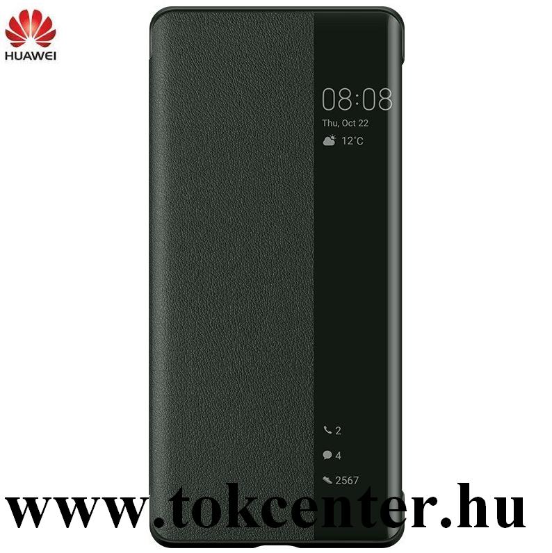 Huawei Mate 40 Pro Gyári Tok álló (aktív flip, oldalra nyíló, Smart View Cover) FEKETE (51994160)