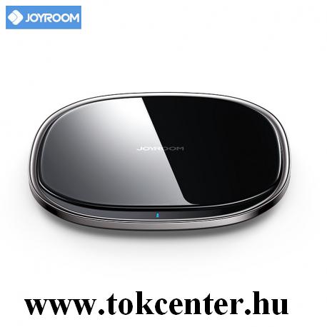 JOYROOM hálózati töltő állomás (vezeték nélküli töltés, QI Wireless, FOD, 15W, túlmelegedés védelem, gyorstöltés) FEKETE