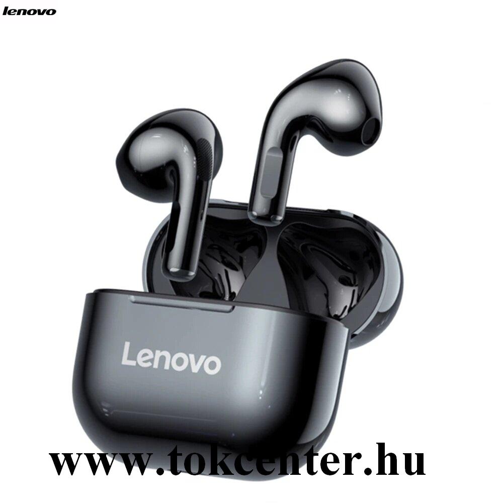 LENOVO LIVEPODS LP40 bluetooth SZTEREO fülhallgató (v5.0, TWS, mikrofon, zajszűrő + töltőtok) FEKETE