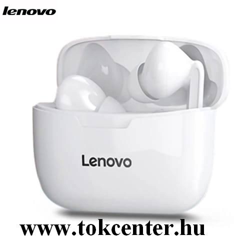 LENOVO XT90 BLUETOOTH SZTEREO fülhallgató (v5.0, TWS, mikrofon + töltőtok) FEHÉR
