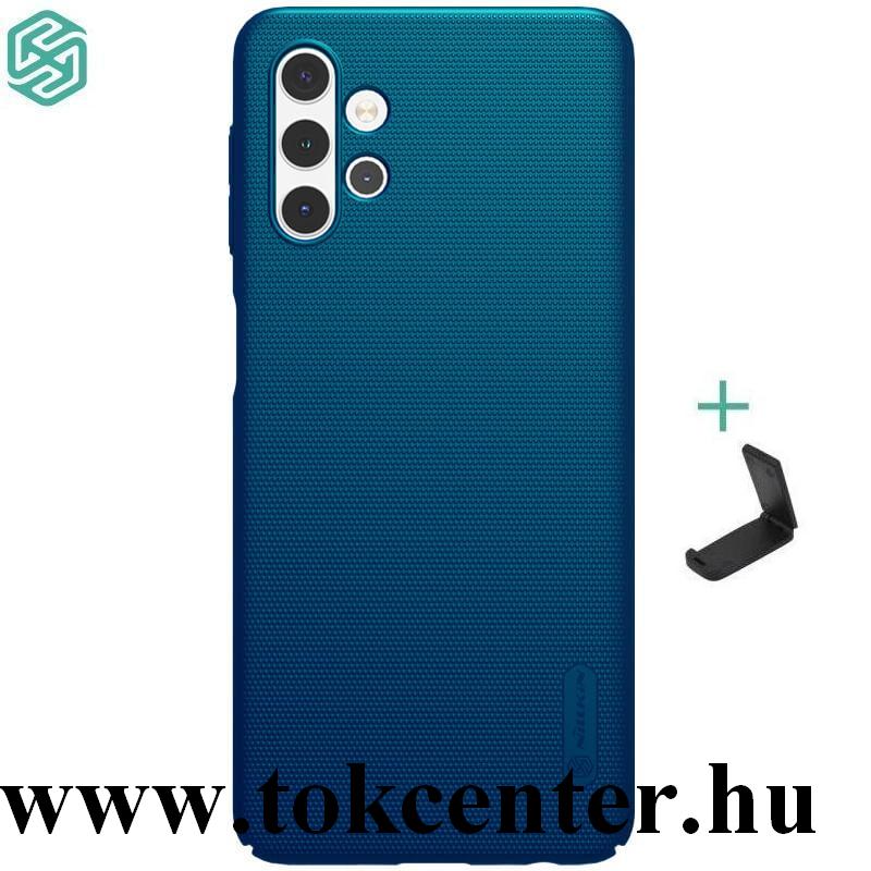 Samsung Galaxy A32 5G (SM-A326) NILLKIN SUPER FROSTED műanyag telefonvédő (gumírozott, érdes felület + asztali tartó) SÖTÉTKÉK