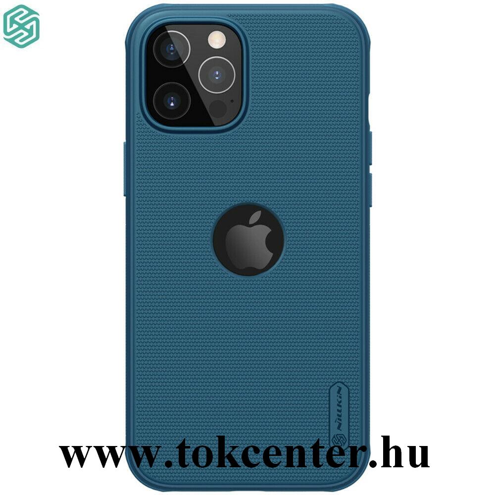 Apple iPhone 12 / Apple iPhone 12 Pro NILLKIN SUPER SHIELD PRO MAGNET műanyag telefonvédő (gumírozott, érdes felület, légpárnás sarok, logó kivágás) SÖTÉTKÉK