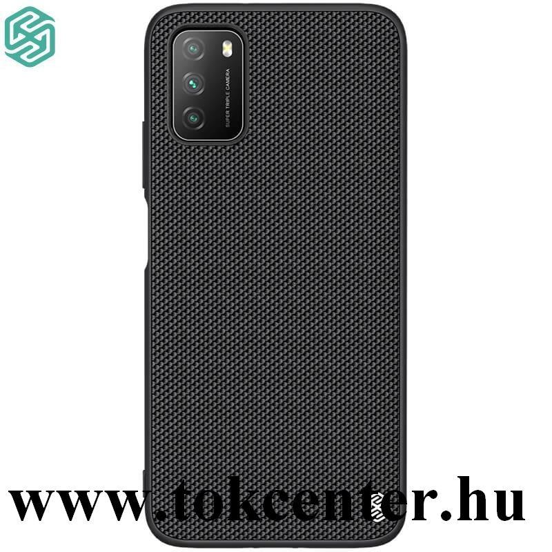 Xiaomi Poco M3 NILLKIN TEXTURED műanyag telefonvédő (közepesen ütésálló, szilikon keret, 3D minta) FEKETE