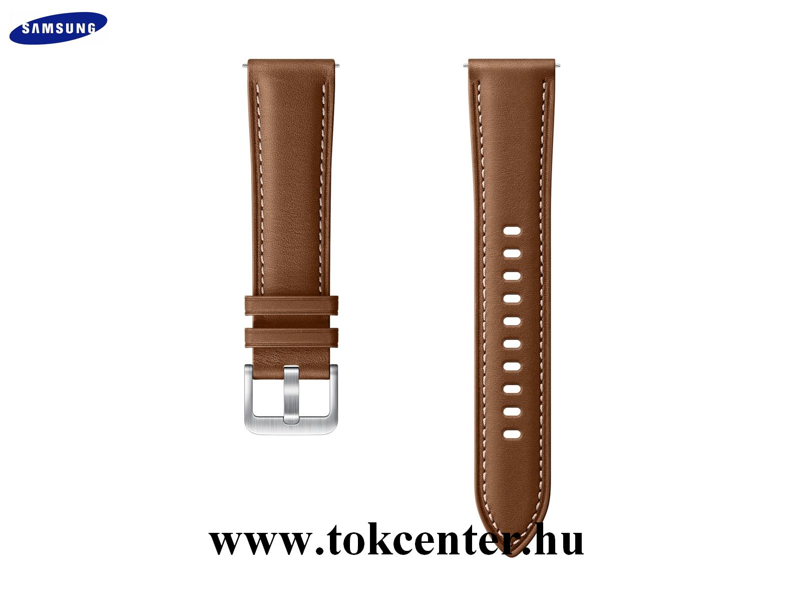 SAMSUNG pótszíj (22 mm, valódi bőr, állítható) BARNA (ET-SLR84LAEGEU)