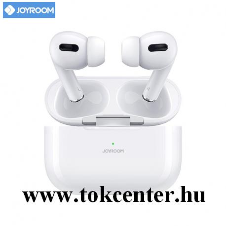 JOYROOM BLUETOOTH fülhallgató SZTEREO (v5.0, TWS, mikrofon, aktív zajszűrő, LED jelzés + töltőtok) FEHÉR