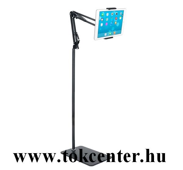 Állvány (alumínium, állítható, 175-201 cm magasságban, univerzális, 7-11'', tablethez) FEKETE