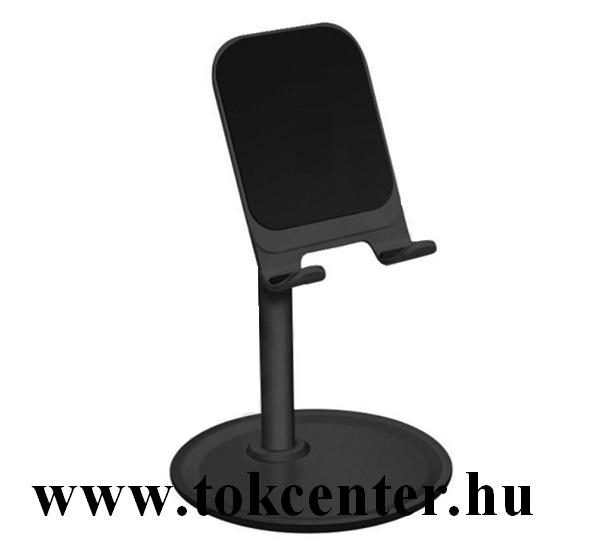 Készülék tartó állvány (alumínium, dönthető, állítható, 16 cm magas, 4-9.7'' méret) FEKETE