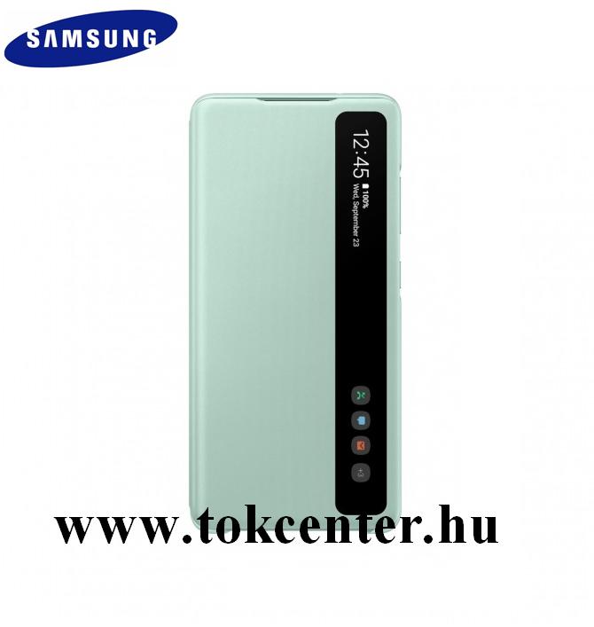 Samsung Galaxy S20 FE (SM-G780) Gyári Tok álló (aktív flip, oldalra nyíló, Clear View Cover) MENTA (EF-ZG780CMEGEW)