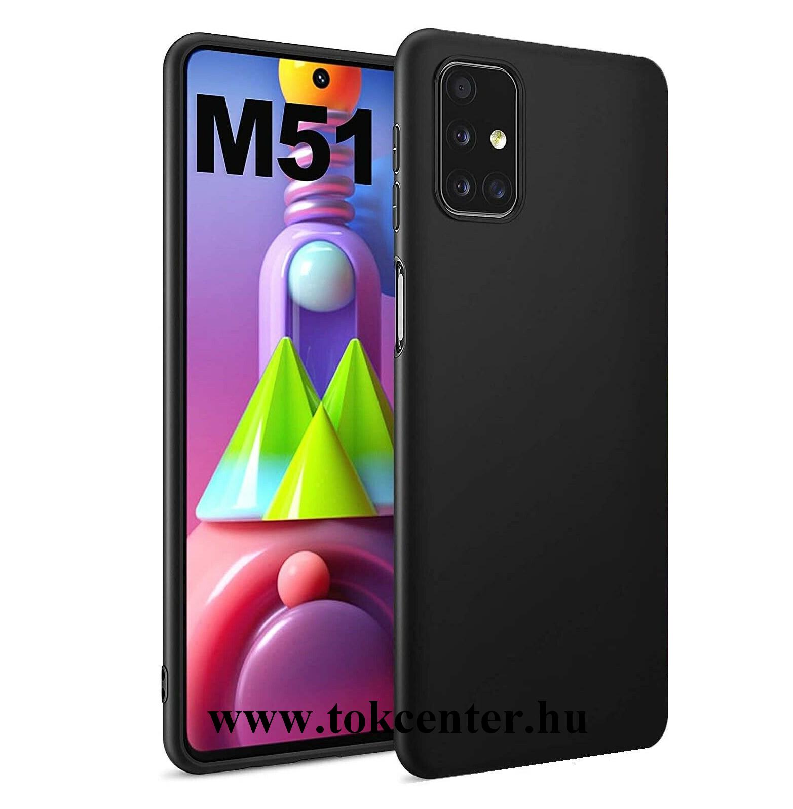 Samsung Galaxy M51 (SM-M515F) Szilikon telefonvédő (matt) FEKETE