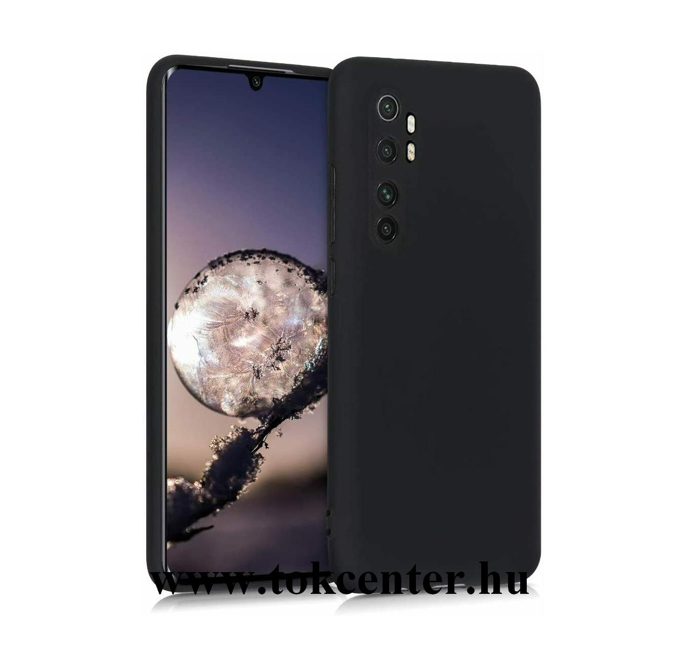 Xiaomi Mi Note 10 Lite Szilikon telefonvédő (matt) FEKETE