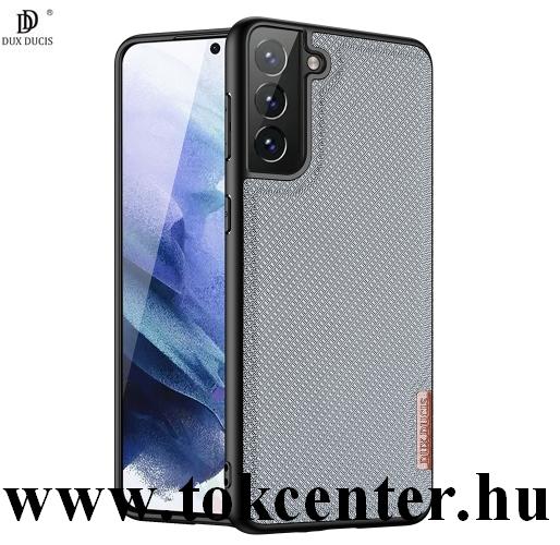 Samsung Galaxy S21 Plus (SM-G996) 5G DUX DUCIS FINO szilikon telefonvédő (műanyag belső, közepesen ütésálló, rács minta) SZÜRKE