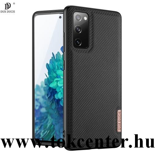 Samsung Galaxy S20 FE (SM-G780) DUX DUCIS FINO szilikon telefonvédő (műanyag belső, közepesen ütésálló, rács minta) FEKETE