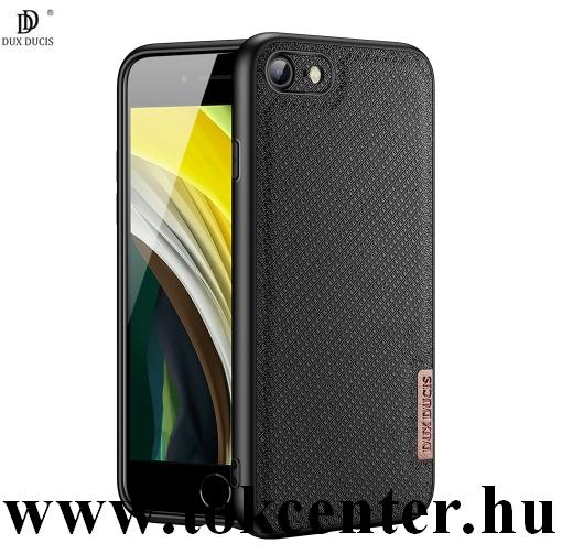 Apple iPhone 7 4.7 / Apple iPhone 8 4.7 / Apple iPhone SE (2020) DUX DUCIS FINO szilikon telefonvédő (műanyag belső, közepesen ütésálló, rács minta) FEKETE