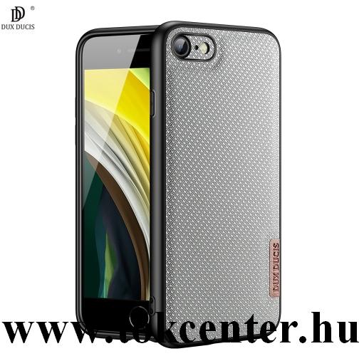 Apple iPhone 7 4.7 / Apple iPhone 8 4.7 / Apple iPhone SE (2020) DUX DUCIS FINO szilikon telefonvédő (műanyag belső, közepesen ütésálló, rács minta) SZÜRKE
