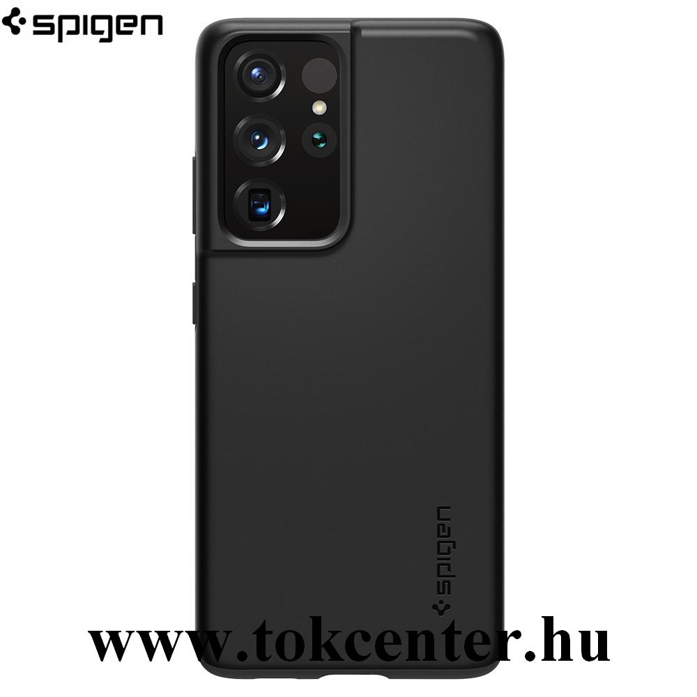 Samsung Galaxy S21 Ultra (SM-G998) 5G SPIGEN THIN FIT műanyag telefonvédő (ultravékony) FEKETE (ACS02346)