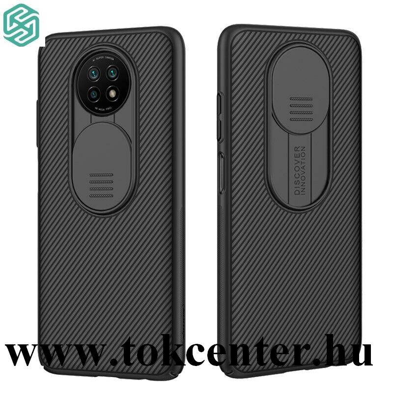 Xiaomi Redmi Note 9T 5G NILLKIN CAMSHIELD műanyag telefonvédő (szilikon keret, közepesen ütésálló, kamera védelem, csíkos) FEKETE