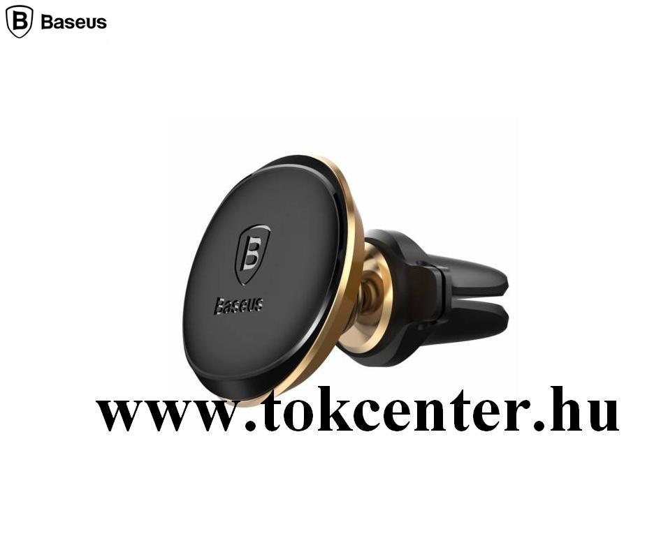 BASEUS autós tartó (szellőzőre, mágneses, 360°-ban forgatható, univerzális) ARANY